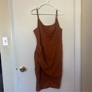 Cider Orange Spaghetti Strap Cocktail Dress Size L